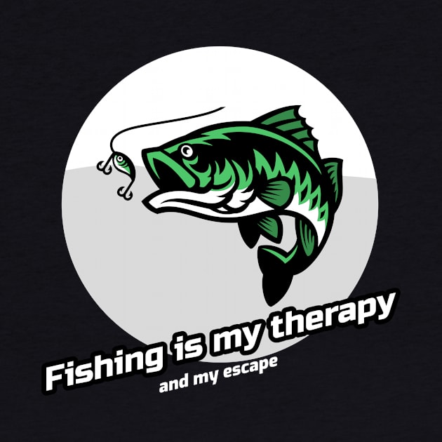 Fishing is my therapy and escape by Cectees